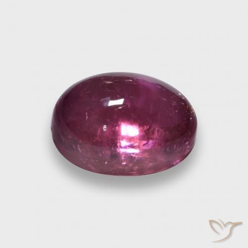 Tourmaline rubellite Pourpre-Rouge naturelle Coupe ovale, 1.76 ct, Translucide