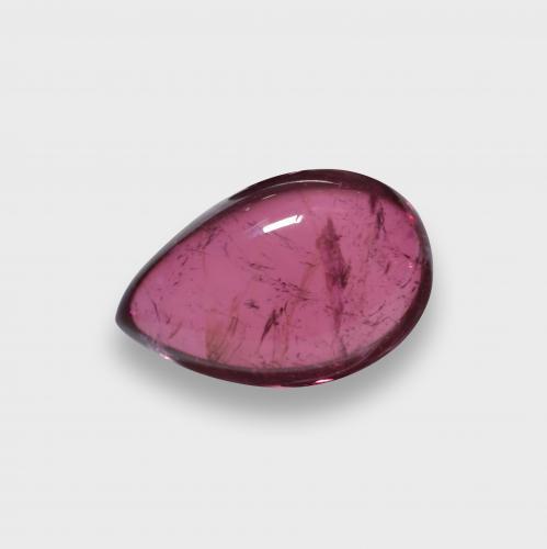 Tourmaline rubellite rouge naturelle en forme de poire, 1,41 ct, translucide