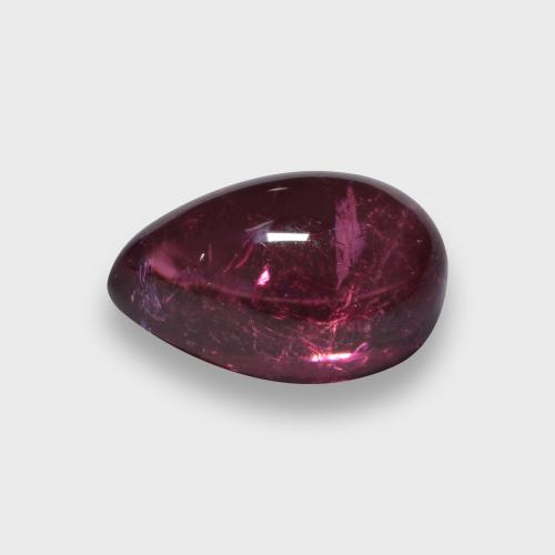 Tourmaline rubellite rouge naturelle en forme de poire, 1,41 ct, translucide