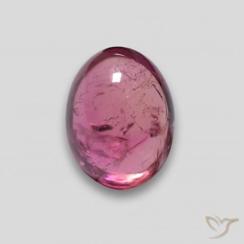 Tourmaline rubellite rouge moyen naturelle coupe ovale, 2,41 ct, translucide