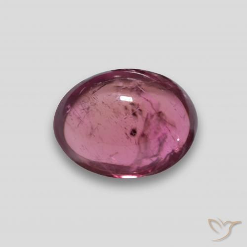 Tourmaline rubellite rouge moyen naturelle coupe ovale, 2,41 ct, translucide