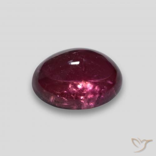 Tourmaline rubellite rouge moyen naturelle coupe ovale, 2,41 ct, translucide