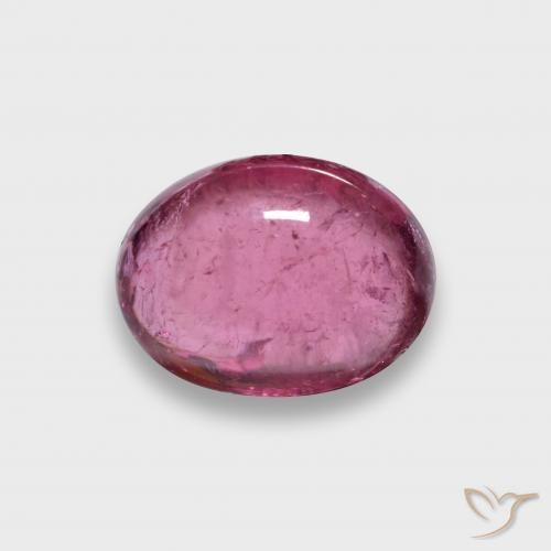 Tourmaline rubellite rouge naturelle coupe ovale, 1,81 ct, translucide