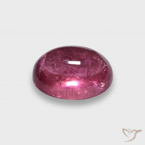 Tourmaline rubellite rouge naturelle coupe ovale, 1,81 ct, translucide
