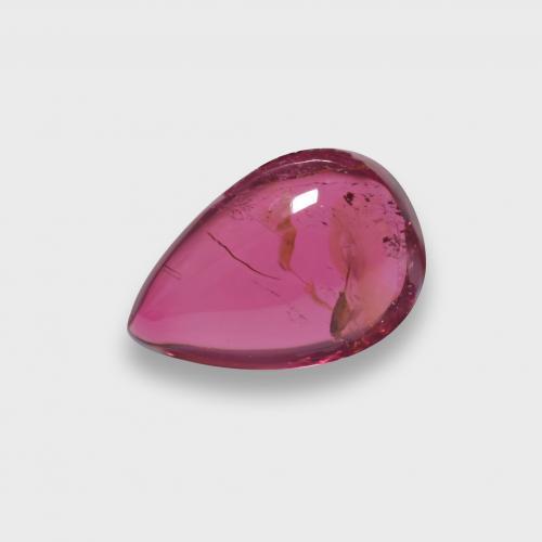 Tourmaline rubellite Rouge Rapberry naturelle En forme de poire, 0.96 ct, Translucide