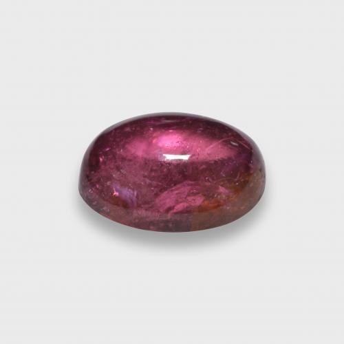 Tourmaline rubellite rouge naturelle coupe ovale, 1,25 ct, translucide