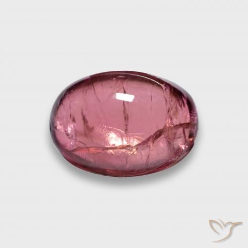Tourmaline rubellite Rouge framboises naturelle ovale, 3.23 ct, Translucide