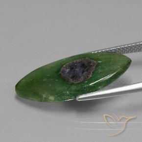 Rubis en fuchsite Multicolore naturelle Marquise, 7.25 ct, Translucide