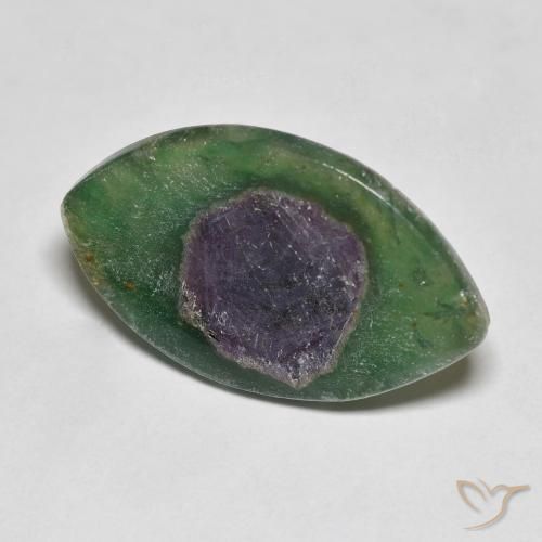 Rubis en fuchsite Multicolore naturelle Marquise, 7.43 ct, Translucide