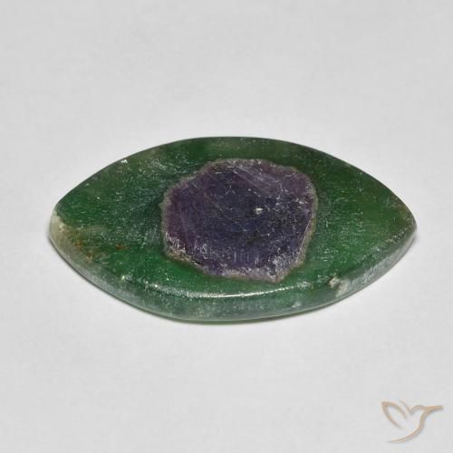 Rubis en fuchsite Multicolore naturelle Marquise, 7.43 ct, Translucide