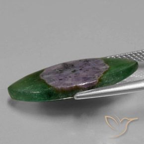 Rubis en fuchsite Multicolore naturelle Marquise, 7.45 ct, Translucide