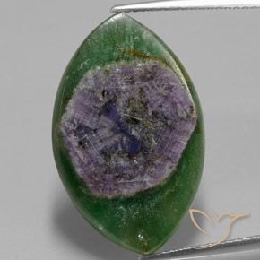 13.22ct Naturel Multicolore Rubis en Fuchsite, Marquise, Translucide