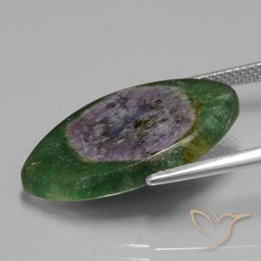 Rubis en fuchsite Multicolore naturelle Marquise, 13.22 ct, Translucide