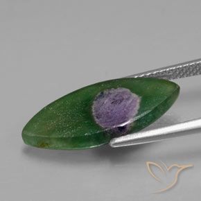 Rubis en fuchsite Multicolore naturelle Marquise, 5.26 ct, Translucide