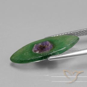 Rubis en fuchsite Multicolore naturelle Marquise, 3.99 ct, Translucide