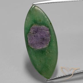 Rubis en fuchsite Multicolore naturelle Marquise, 5.57 ct, Translucide