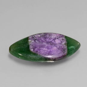 Rubis dans fuchsite bicolore naturelle marquise, 14,59 ct, translucide