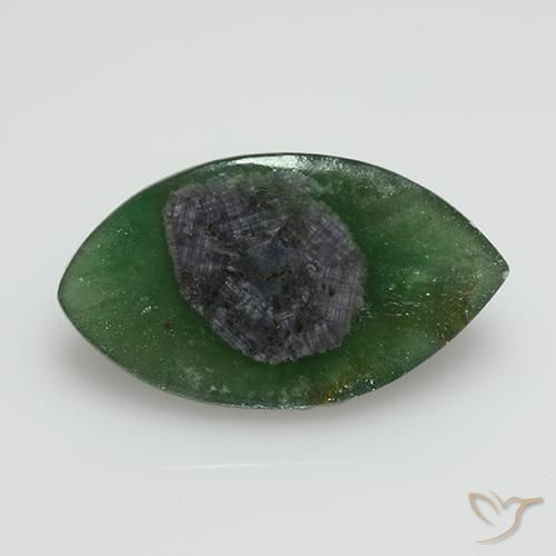 Rubis en fuchsite Multicolore naturelle Marquise, 7.95 ct, Translucide