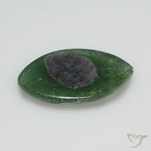 Rubis en fuchsite Multicolore naturelle Marquise, 7.95 ct, Translucide