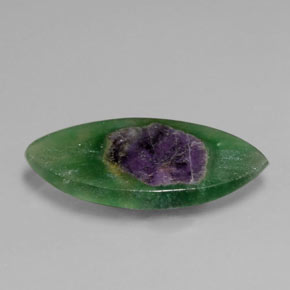 Rubis dans fuchsite bicolore naturelle marquise, 6,89 ct, translucide
