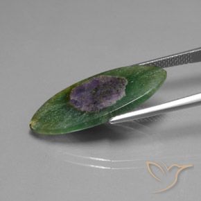 Rubis en fuchsite Multicolore naturelle Marquise, 7.98 ct, Translucide