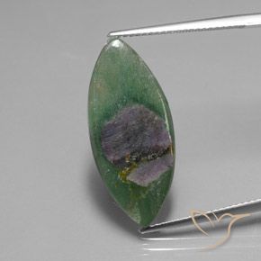 Rubis en fuchsite Multicolore naturelle Marquise, 6.72 ct, Translucide