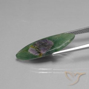 Rubis en fuchsite Multicolore naturelle Marquise, 6.72 ct, Translucide