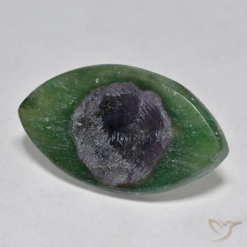 Rubis en fuchsite Multicolore naturelle Marquise, 8.48 ct, Translucide