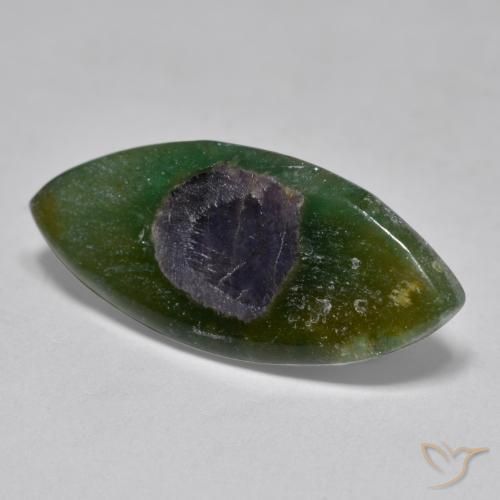 Rubis en fuchsite Multicolore naturelle Marquise, 7.33 ct, Translucide