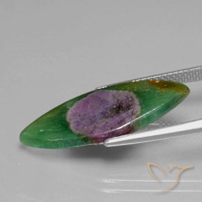 Rubis en fuchsite Multicolore naturelle Marquise, 7.82 ct, Translucide