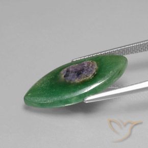 Rubis en fuchsite Multicolore naturelle Marquise, 7.08 ct, Translucide