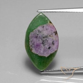 Rubis en fuchsite Multicolore naturelle Marquise, 6.69 ct, Translucide