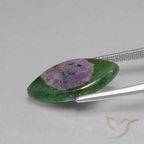 Rubis en fuchsite Multicolore naturelle Marquise, 6.69 ct, Translucide
