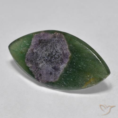 Rubis en fuchsite Multicolore naturelle Marquise, 6.63 ct, Translucide