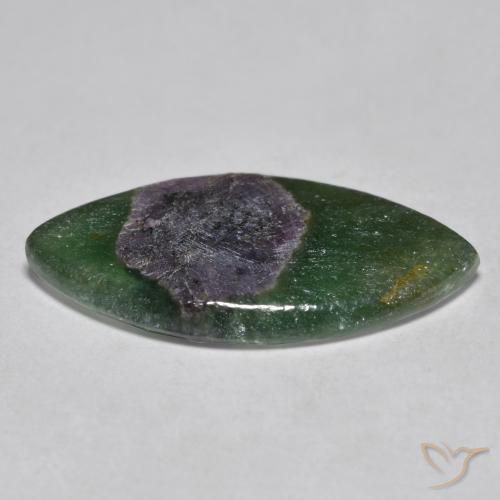 Rubis en fuchsite Multicolore naturelle Marquise, 6.63 ct, Translucide