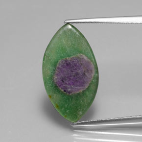 Rubis en Fuchsite Bicolore naturelle Marquise, 4.10 ct, Transparent