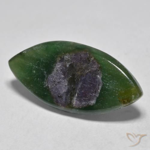 Rubis en fuchsite Multicolore naturelle Marquise, 8.39 ct, Translucide