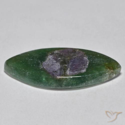 Rubis en fuchsite Multicolore naturelle Marquise, 8.39 ct, Translucide