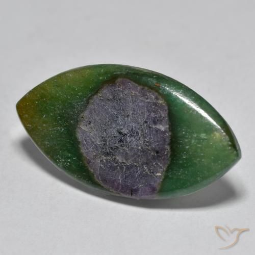 Rubis en fuchsite Multicolore naturelle Marquise, 7.95 ct, Translucide