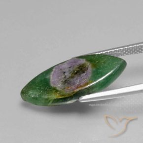 Rubis en fuchsite Multicolore naturelle Marquise, 6.51 ct, Translucide