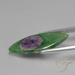 Rubis en fuchsite Multicolore naturelle Marquise, 4.33 ct, Translucide