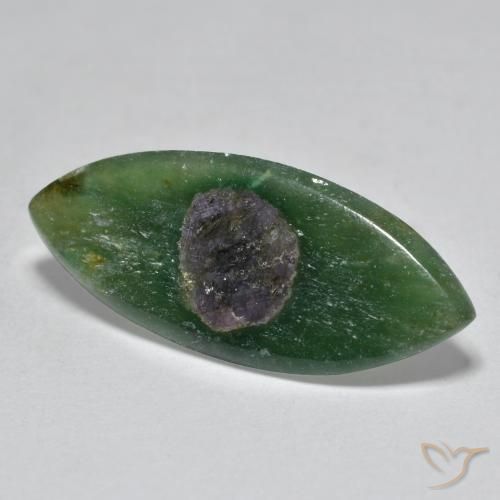 Rubis en fuchsite Multicolore naturelle Marquise, 5.84 ct, Translucide
