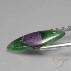 Rubis en fuchsite Multicolore naturelle Marquise, 7.10 ct, Translucide