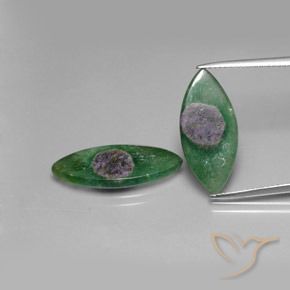 10.05ctw Naturel Multicolore Rubis en fuchsite, Marquise, Translucide