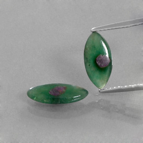 Achetez naturel ct bicolore rubis dans fuchsite gems, marquise, en provenance ethiopie chez gemselect. en stock, livraison internationale!