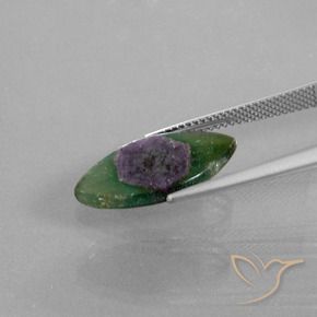 Rubis en fuchsite Multicolore naturelle Marquise, 5.78 ct, Translucide