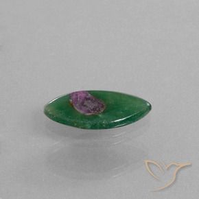 Rubis en fuchsite Multicolore naturelle Marquise, 4.95 ct, Translucide