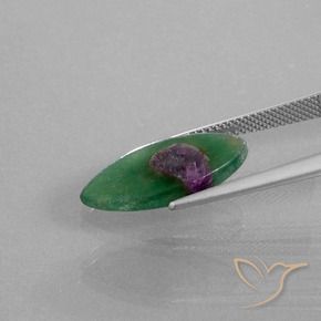 Rubis en fuchsite Multicolore naturelle Marquise, 4.95 ct, Translucide