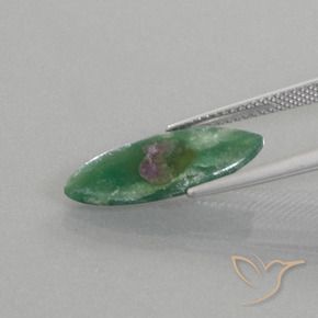 Rubis en fuchsite Multicolore naturelle Marquise, 3.31 ct, Translucide