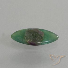 Rubis en fuchsite Multicolore naturelle Marquise, 4.95 ct, Translucide